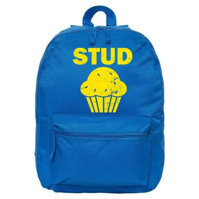 Stud Muffin Funny Retro 16 in Basic Backpack