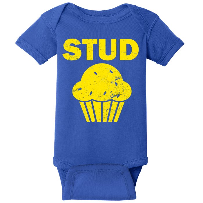 Stud Muffin Funny Retro Baby Bodysuit