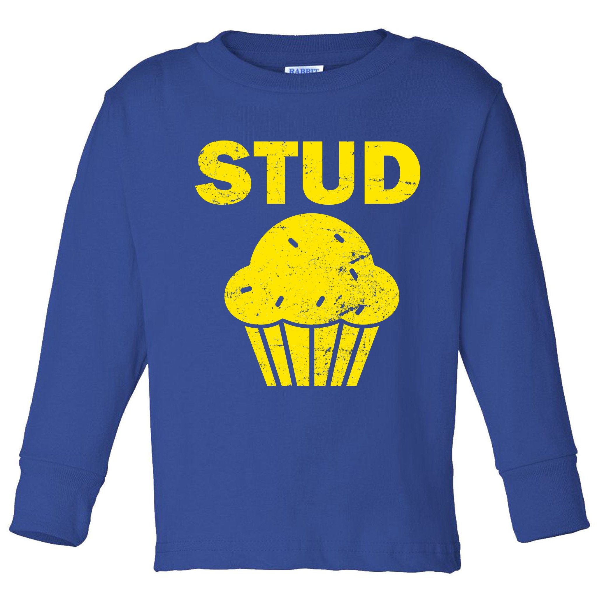 Stud Muffin Funny Retro Toddler Long Sleeve Shirt