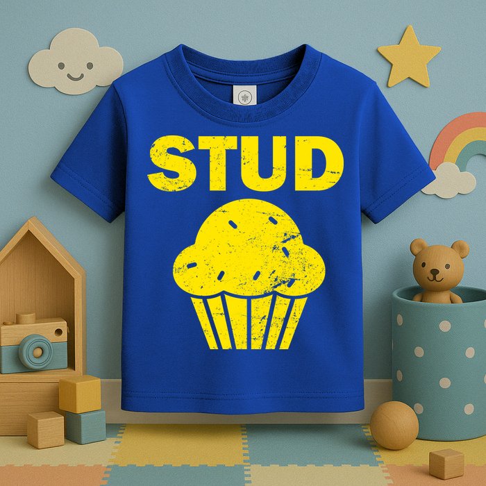 Stud Muffin Funny Retro Toddler T-Shirt