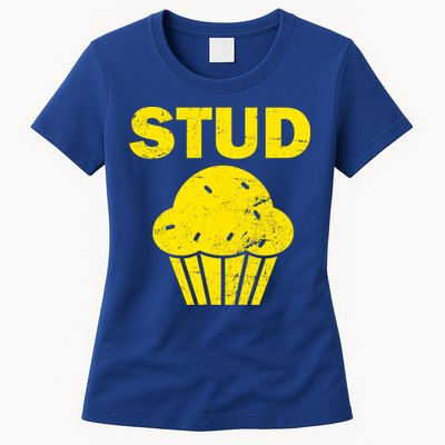 Stud Muffin Funny Retro Womens T-Shirt