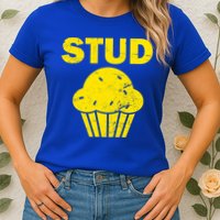 Stud Muffin Funny Retro Womens T-Shirt