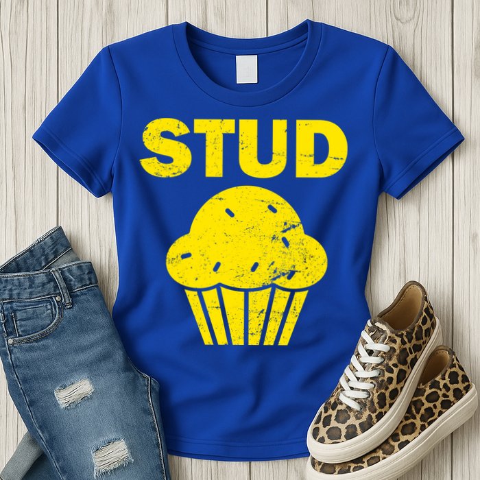 Stud Muffin Funny Retro Womens T-Shirt