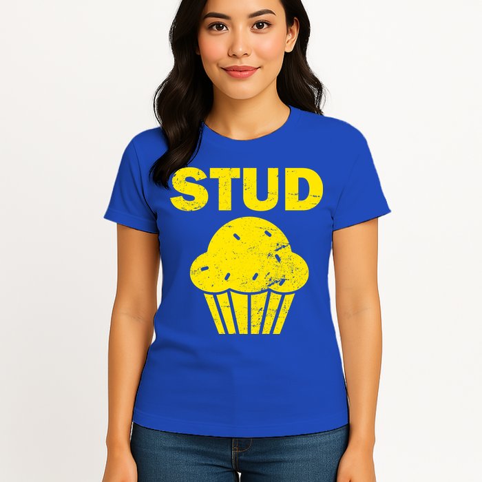 Stud Muffin Funny Retro Womens T-Shirt