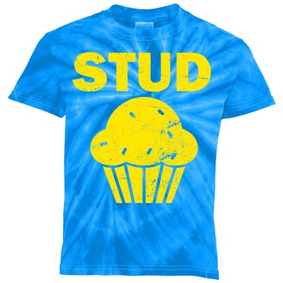 Stud Muffin Funny Retro Kids Tie-Dye T-Shirt