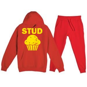 Stud Muffin Funny Retro Premium Hooded Sweatsuit Set