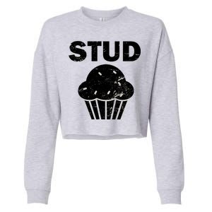 Stud Muffin Funny Retro Cropped Pullover Crew