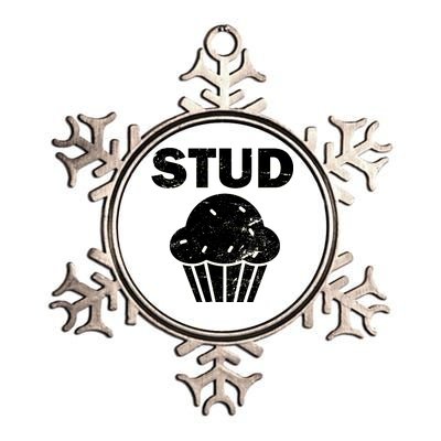 Stud Muffin Funny Retro Metallic Star Ornament