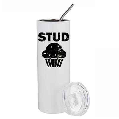 Stud Muffin Funny Retro Stainless Steel Tumbler