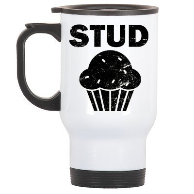 Stud Muffin Funny Retro Stainless Steel Travel Mug