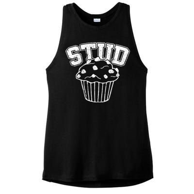 Stud Muffin Retro Ladies PosiCharge Tri-Blend Wicking Tank