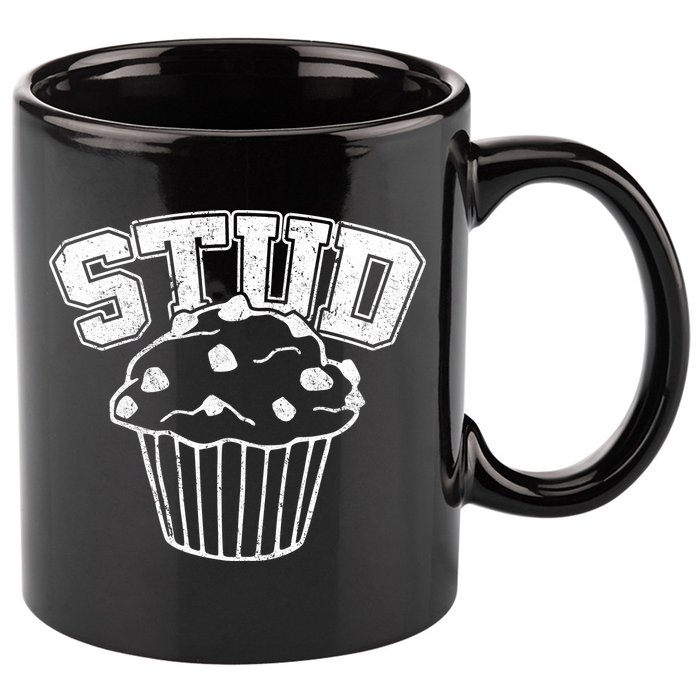 Stud Muffin Retro 11oz C Handle Ceramic Mug
