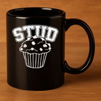 Stud Muffin Retro 11oz C Handle Ceramic Mug