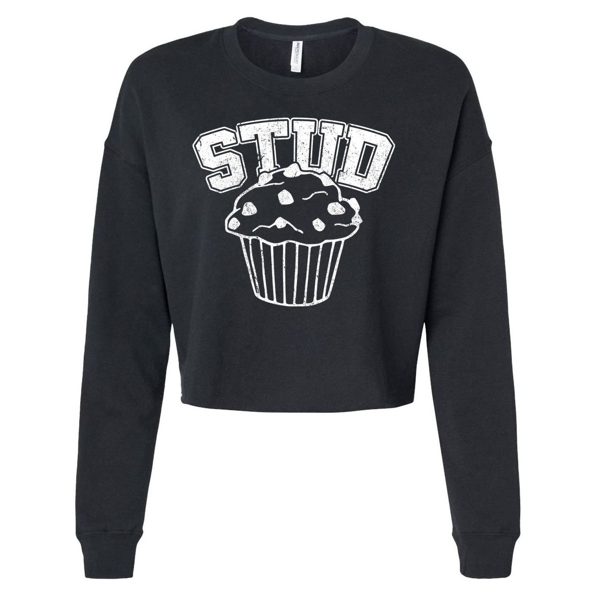 Stud Muffin Retro Cropped Pullover Crew