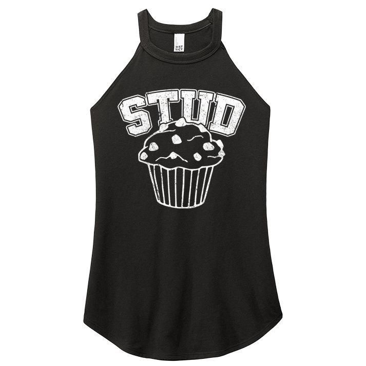 Stud Muffin Retro Women's Perfect Tri Rocker Tank