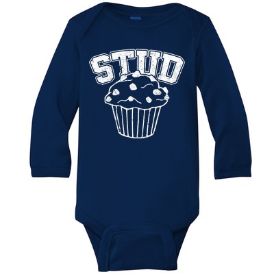 Stud Muffin Retro Baby Long Sleeve Bodysuit