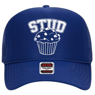 Stud Muffin Retro High Crown Mesh Back Trucker Hat