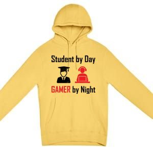 Student By Day Gamer By Night Premium Pullover Hoodie