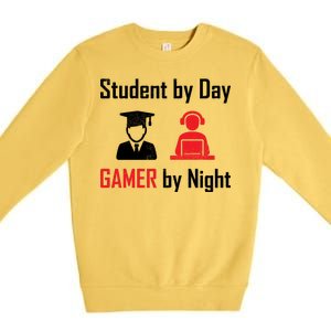 Student By Day Gamer By Night Premium Crewneck Sweatshirt