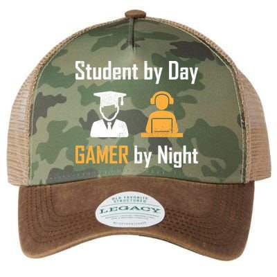 Student By Day Gamer By Night Legacy Tie Dye Trucker Hat