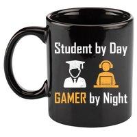 Student By Day Gamer By Night 11oz C Handle Ceramic Mug