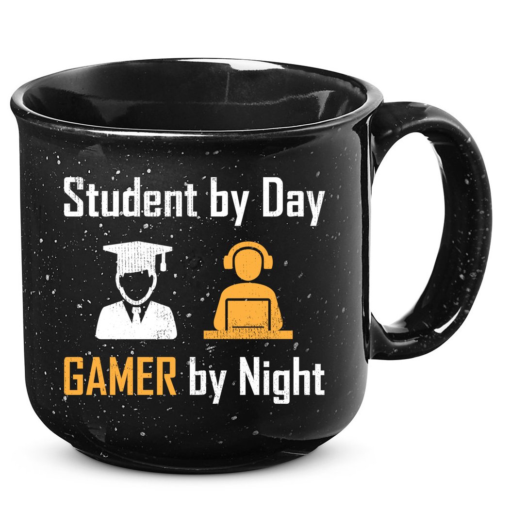 Student By Day Gamer By Night 15oz Campfire Ceramic Mug