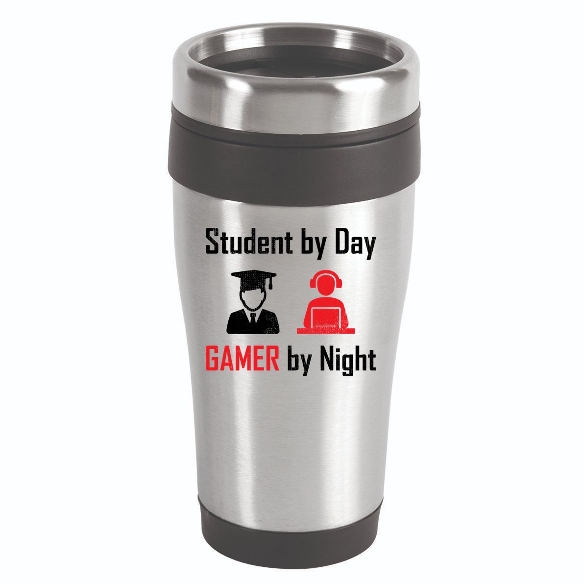 Student By Day Gamer By Night 16oz Travel Tumbler