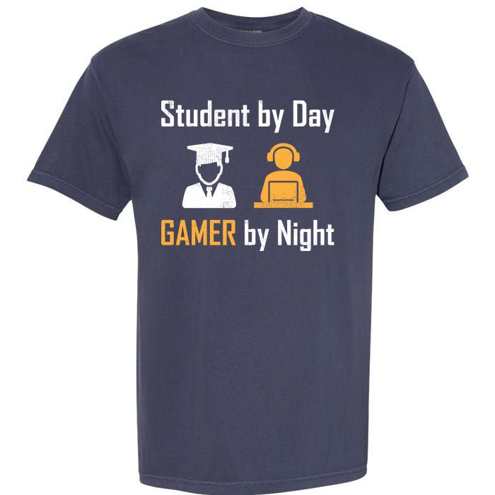 Student By Day Gamer By Night Garment-Dyed Heavyweight T-Shirt