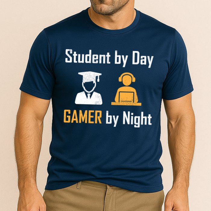 Student By Day Gamer By Night Cooling Performance Crew T-Shirt