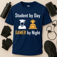 Student By Day Gamer By Night Cooling Performance Crew T-Shirt