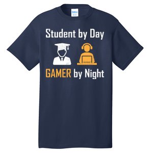 Student By Day Gamer By Night Tall T-Shirt