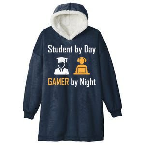 Student By Day Gamer By Night Hooded Wearable Blanket