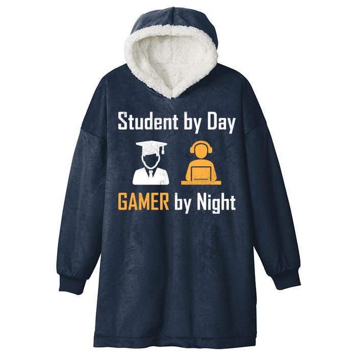 Student By Day Gamer By Night Hooded Wearable Blanket