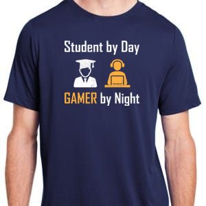 Student By Day Gamer By Night Adult ChromaSoft Performance T-Shirt