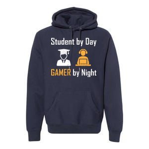 Student By Day Gamer By Night Premium Hoodie