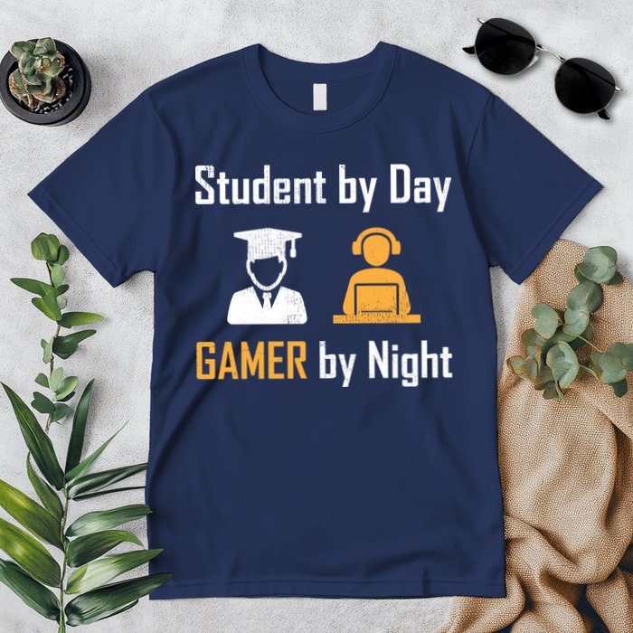 Student By Day Gamer By Night Premium T-Shirt