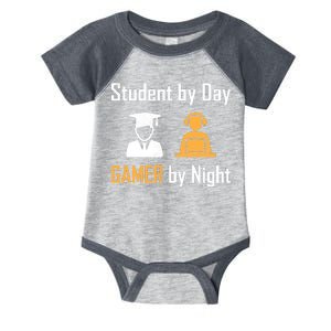 Student By Day Gamer By Night Infant Baby Jersey Bodysuit