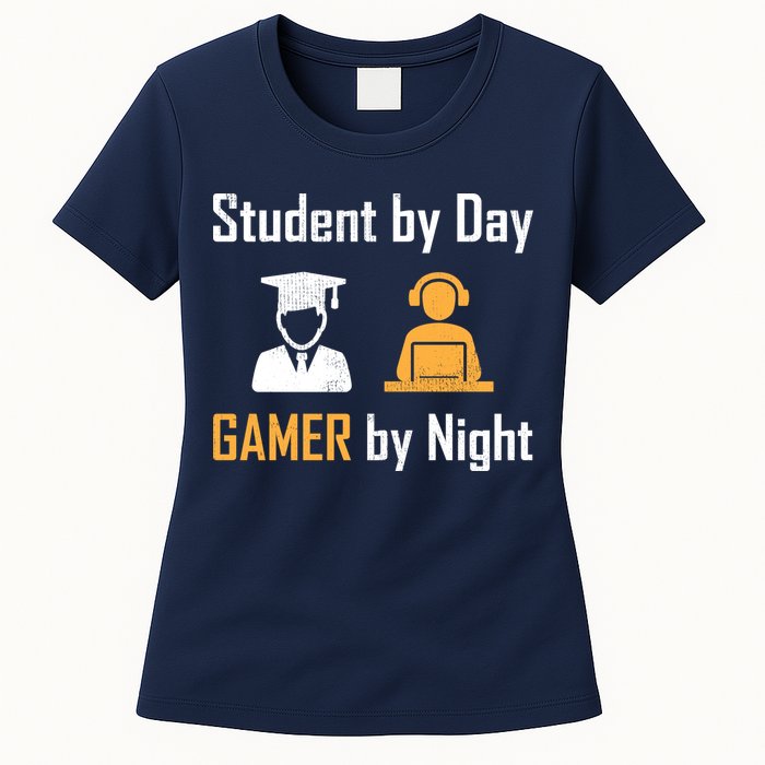 Student By Day Gamer By Night Womens T-Shirt