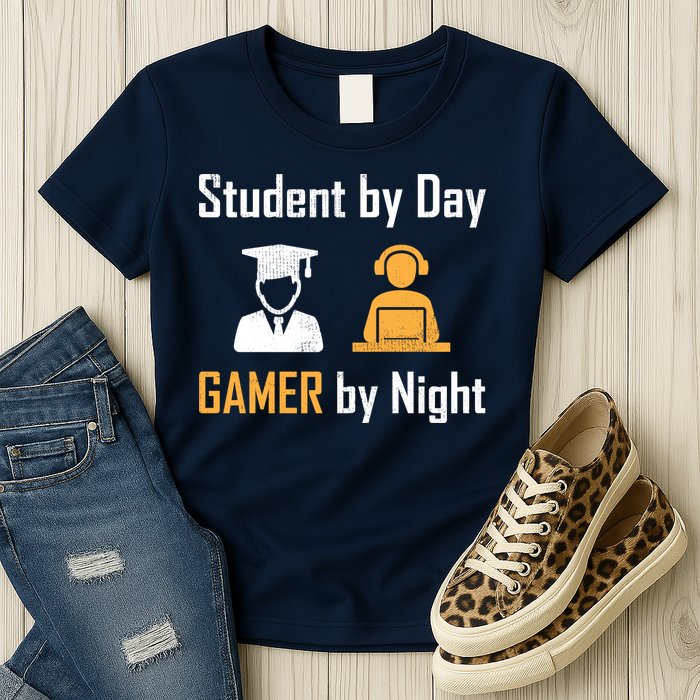Student By Day Gamer By Night Womens T-Shirt