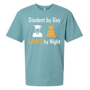 Student By Day Gamer By Night Sueded Cloud Jersey T-Shirt