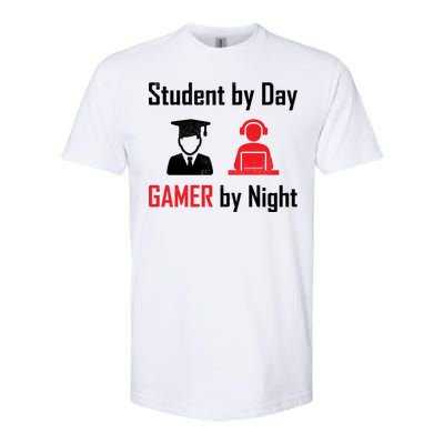 Student By Day Gamer By Night Softstyle® CVC T-Shirt