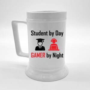 Student By Day Gamer By Night Beer Stein