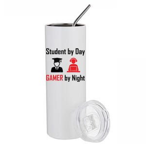 Student By Day Gamer By Night Stainless Steel Tumbler