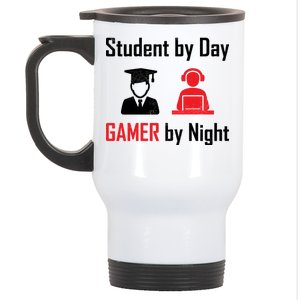 Student By Day Gamer By Night Stainless Steel Travel Mug