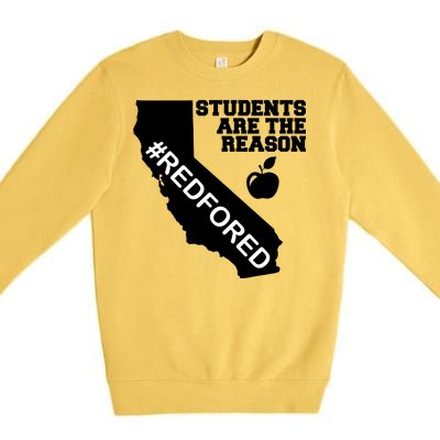 Students Are The Reason Red For Ed California Teacher Premium Crewneck Sweatshirt