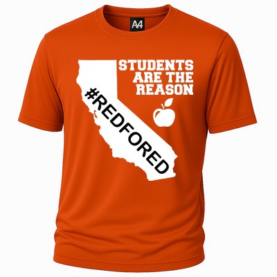 Students Are The Reason Red For Ed California Teacher Cooling Performance Crew T-Shirt