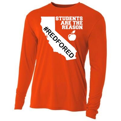 Students Are The Reason Red For Ed California Teacher Cooling Performance Long Sleeve Crew