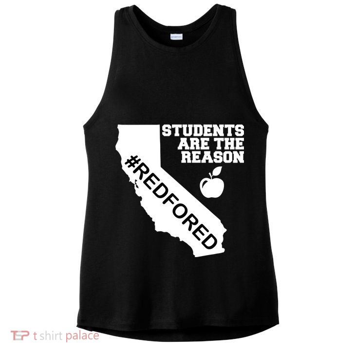 Students Are The Reason Red For Ed California Teacher Ladies PosiCharge Tri-Blend Wicking Tank