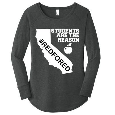Students Are The Reason Red For Ed California Teacher Women's Perfect Tri Tunic Long Sleeve Shirt