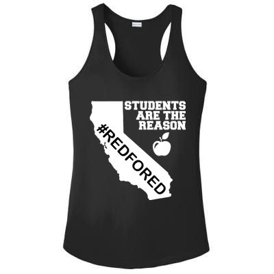 Students Are The Reason Red For Ed California Teacher Ladies PosiCharge Competitor Racerback Tank
